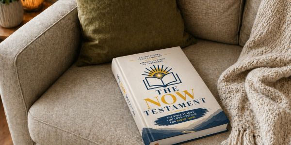 Book cover for The Now Testament, a modern Bible retelling that makes Scripture easier to understand through vivid storytelling, emotional clarity, and a fresh conversational tone.