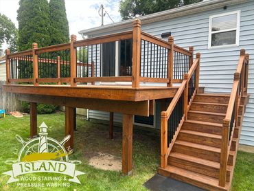 Deck with natural look stain 