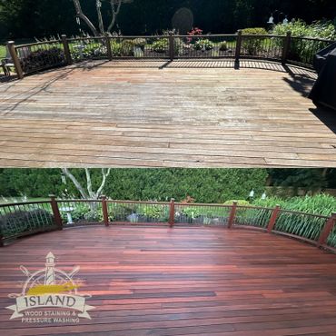 Wood deck sealed