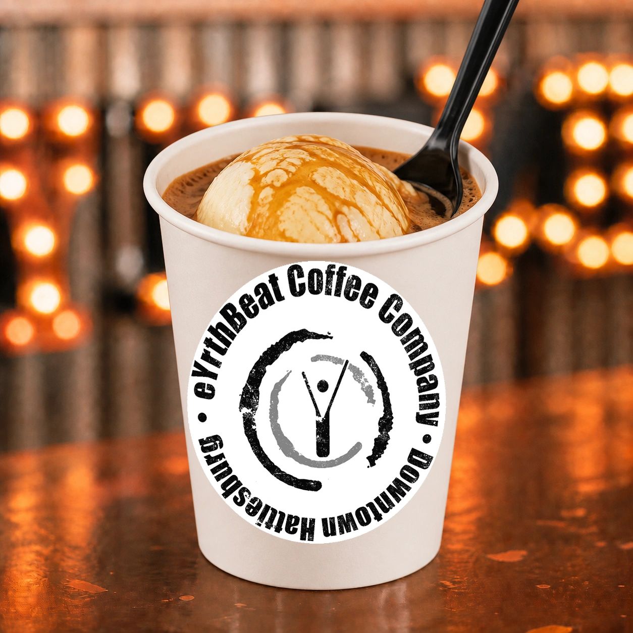 Affogato at eYrthBeat Coffee Company