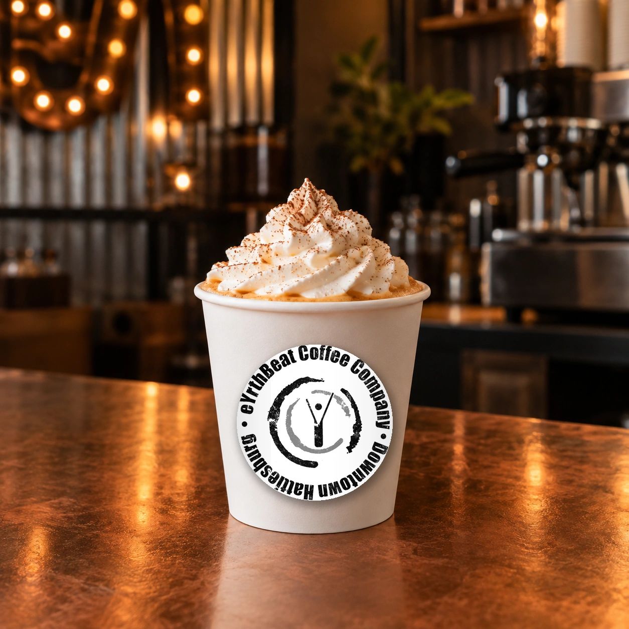 Con Panna at eYrthBeat Coffee Company
