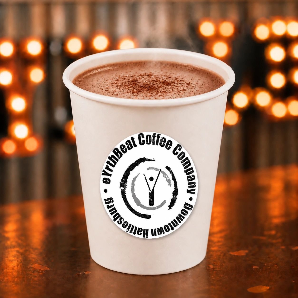 Hot Chocolate at eYrthBeat Coffee Company
