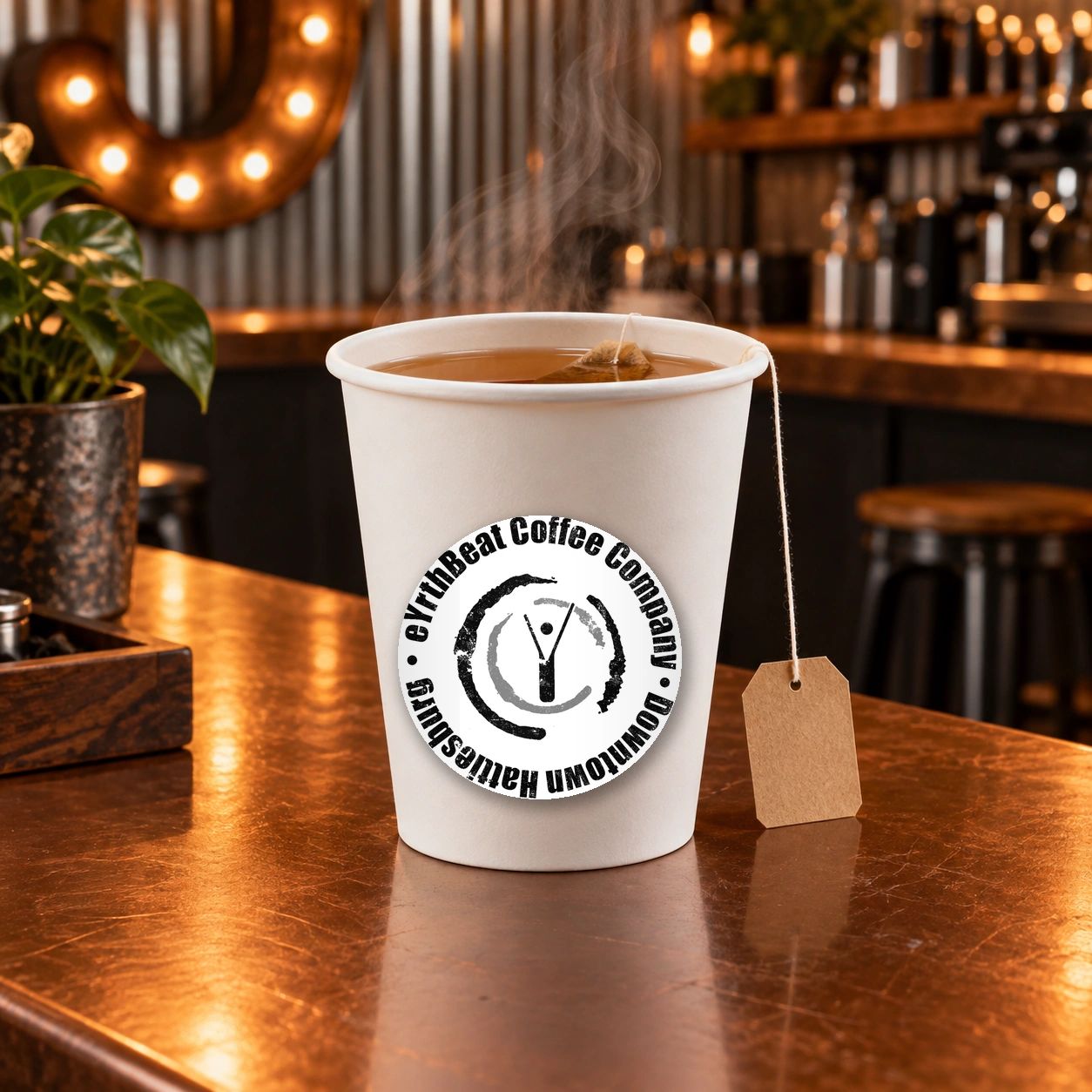 Hot Tea at eYrthBeat Coffee Company