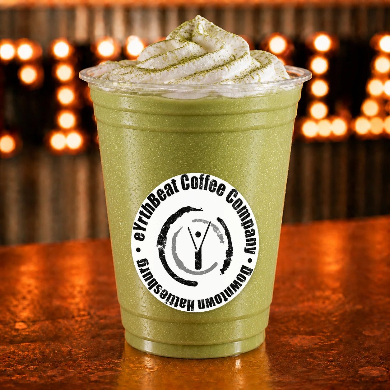 Matcha Frappe at eYrthBeat Coffee Company