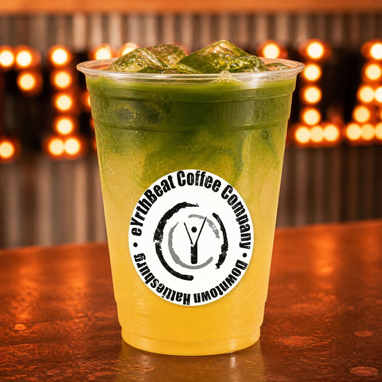Matcha Lemonade at eYrthBeat Coffee Company