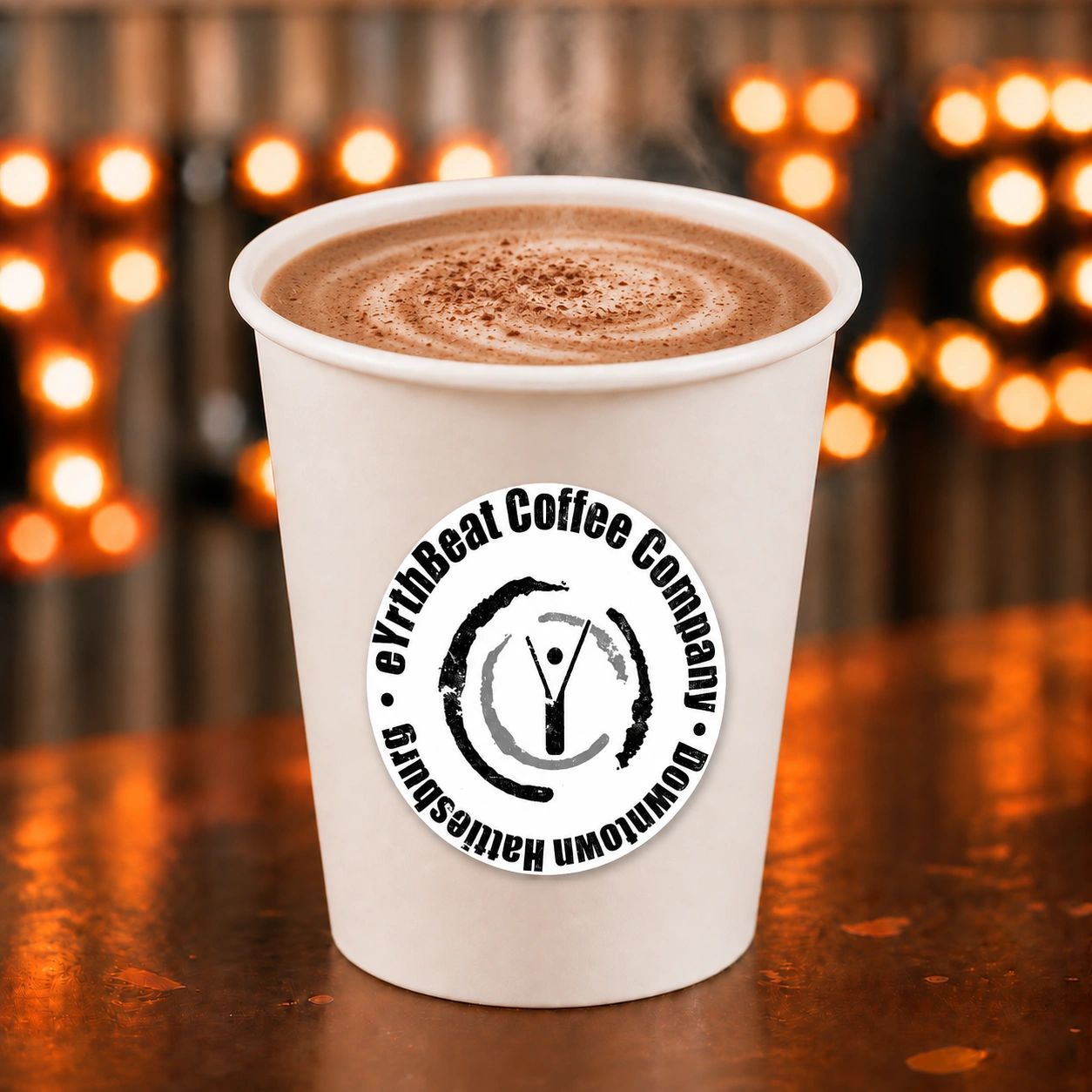 Mocha Latte at eYrthBeat Coffee Company