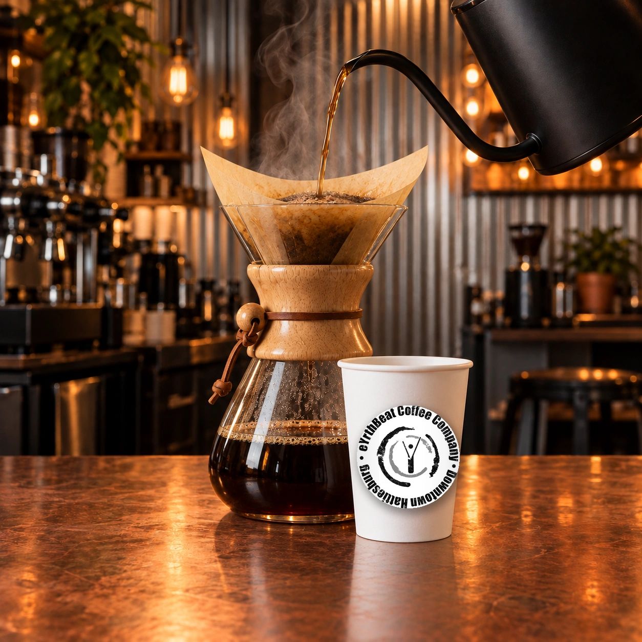 Pour Over at eYrthBeat Coffee Company