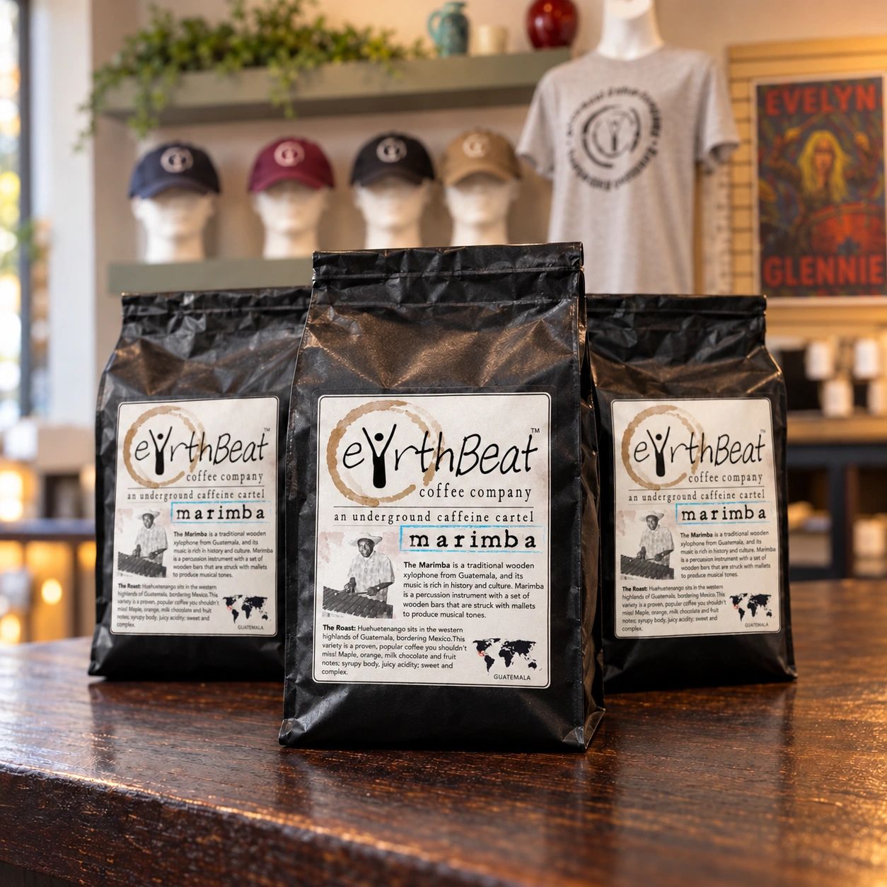 Roasted Bags at eYrthBeat Coffee Company