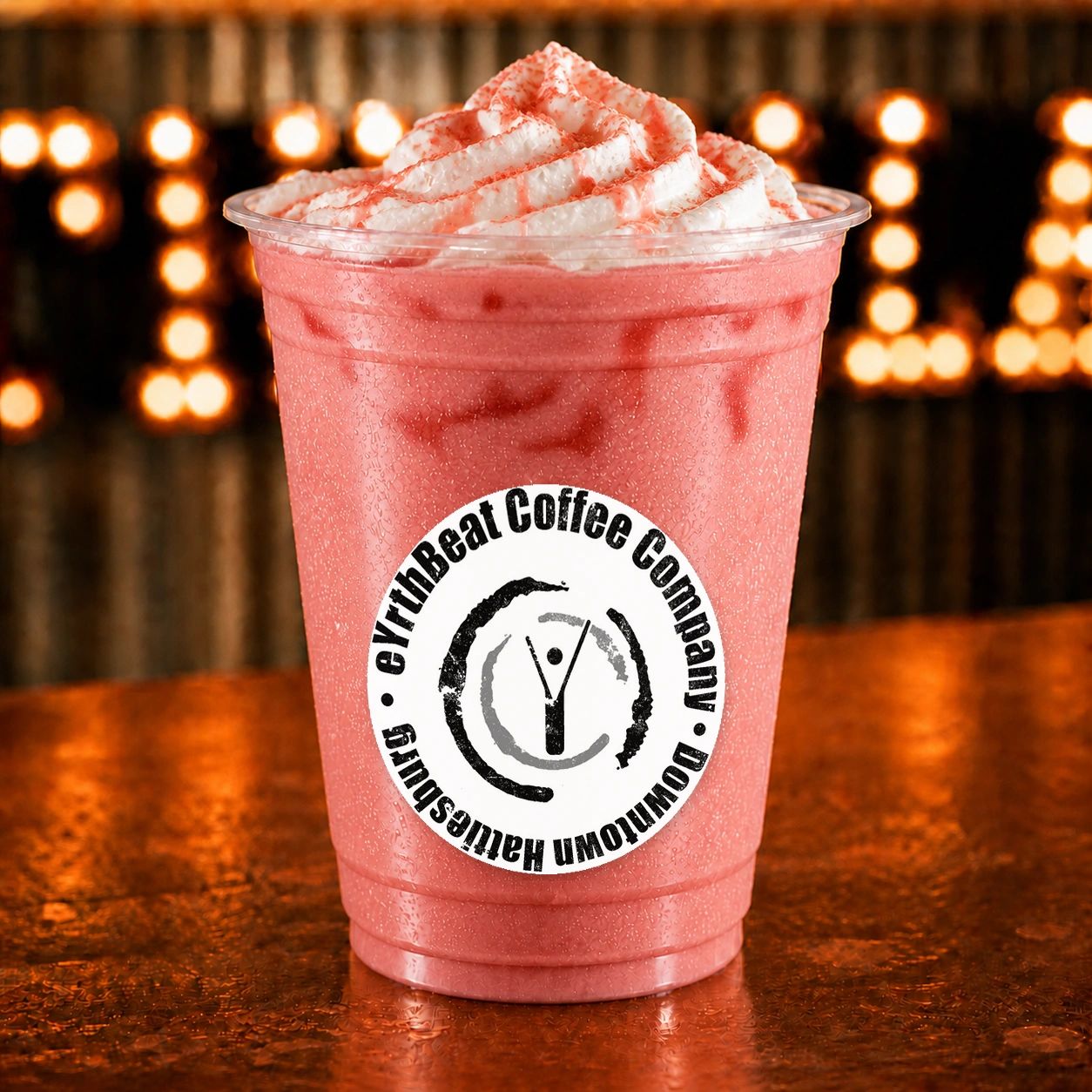Strawberry Frappe at eYrthBeat Coffee Company