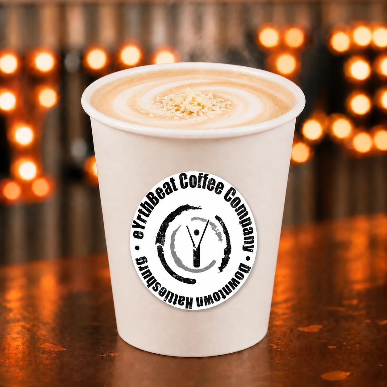 White Mocha Latte at eYrthBeat Coffee Company