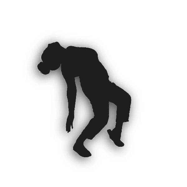 Silhouette of a dancer leaning back with fluid movement and expression