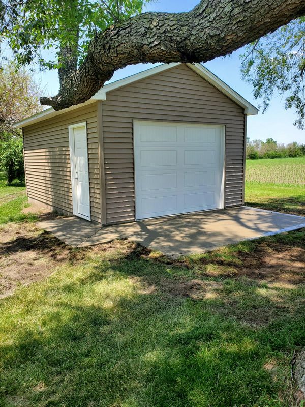 Small Shed for lawn tractors. 
