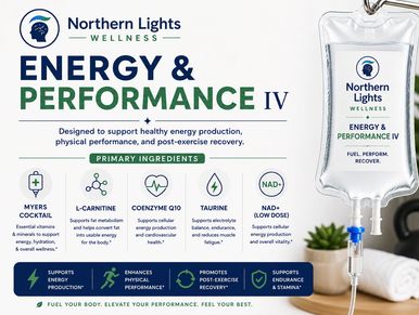 Wellness IV drip for energy and performance support.