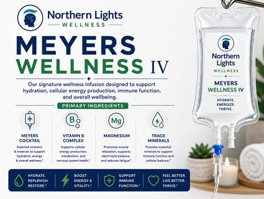 Northern Lights Wellness Meyers Wellness IV infusion details and benefits.