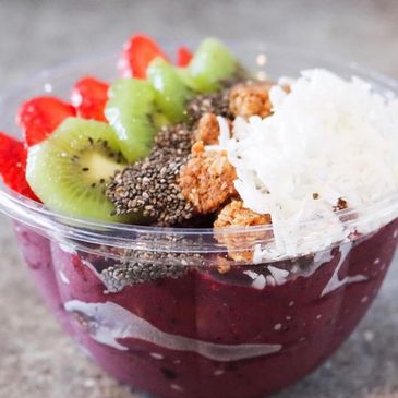 Acai bowl with chia seeds