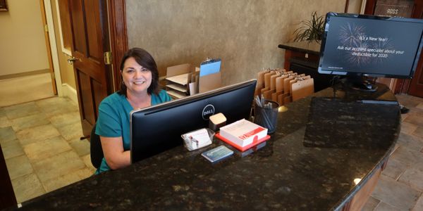 Sharon working at the Front Desk at Palmetto Family Medical Group in Williamston SC Chiropractor