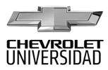 Chevrolet Universidad logo with gold and silver emblem.