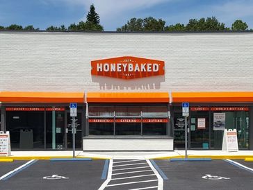 exterior refresh of a restaurant building at Honey Baked Ham restaurant