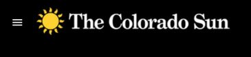 Logo of The Colorado Sun with a sun icon.