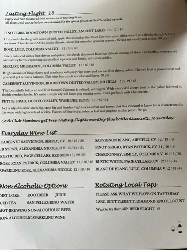 Rustic Cork Wine Bar Wine Bar Lake Stevens, Washington