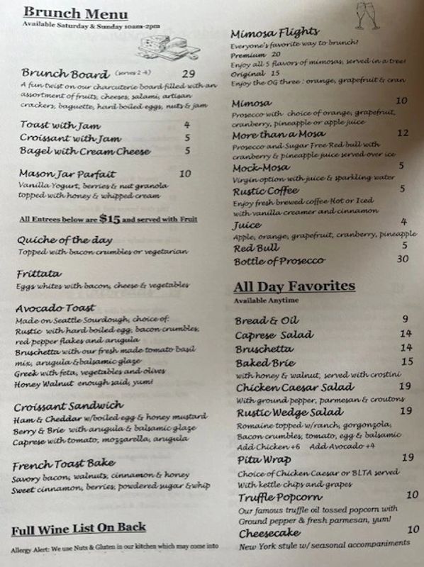 Rustic Cork Wine Bar Wine Bar Lake Stevens, Washington