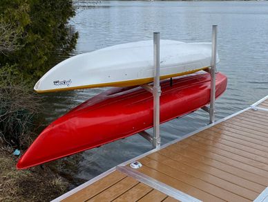 Two boats beside a dock