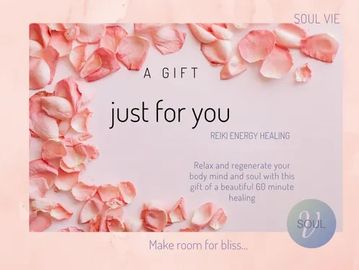 Gift certificate with rose petals