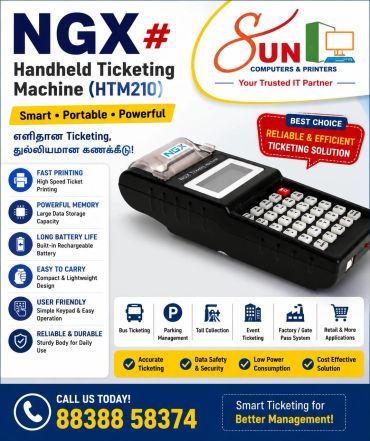 Handheld ticketing machine for efficient ticket management.