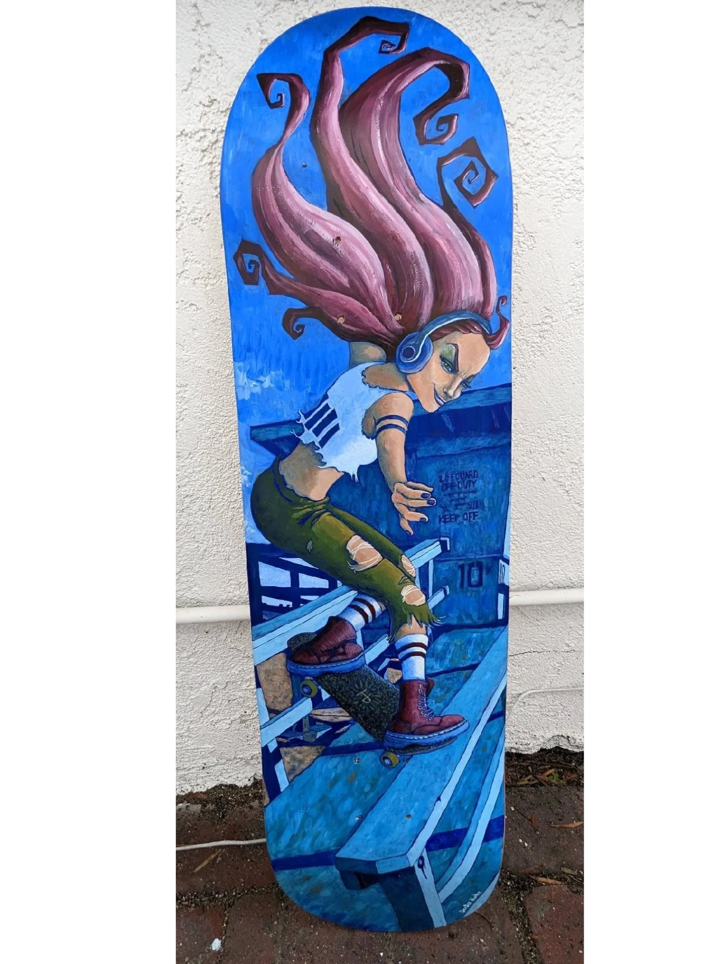 DeeDee Harker Zen Skateboard Art. All proceeds donated to Indivisible Arts in Hermosa Beach