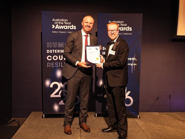 Liam With Andrew Barr, Chief Minster of the ACT