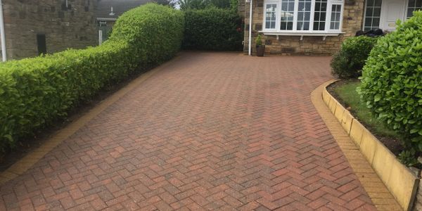A driveway in front of a house in Britain