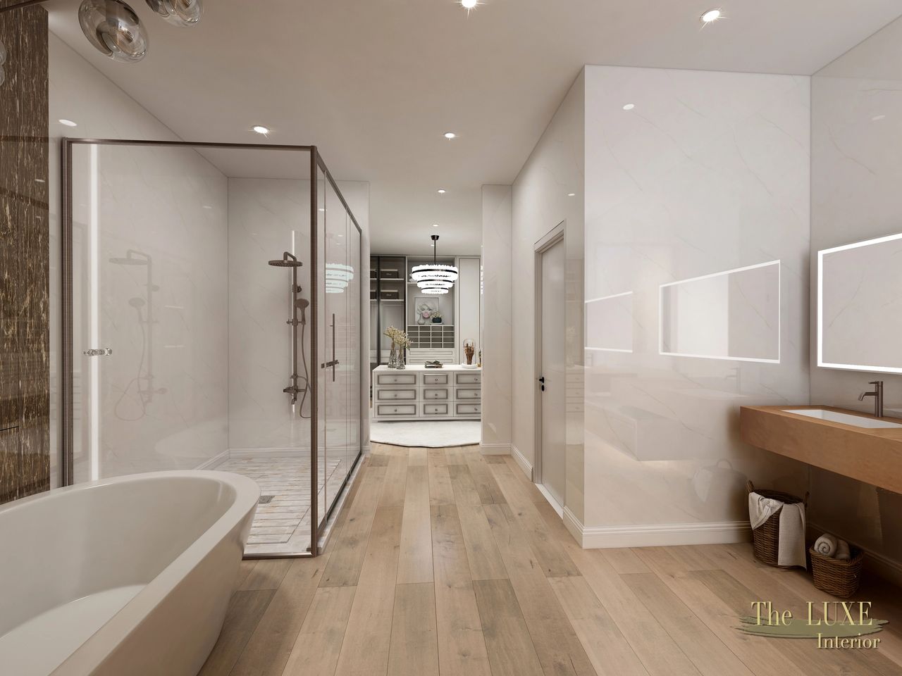The fusion of 21st Century Walk-In Closet and Bath Design