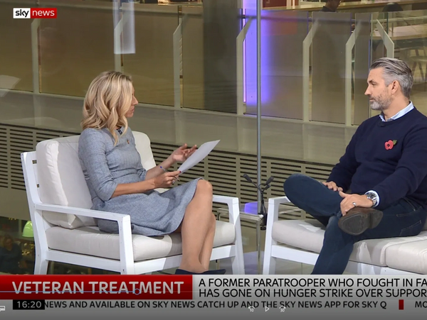 Thomas Fox FRSPH being interviewed live on Sky News