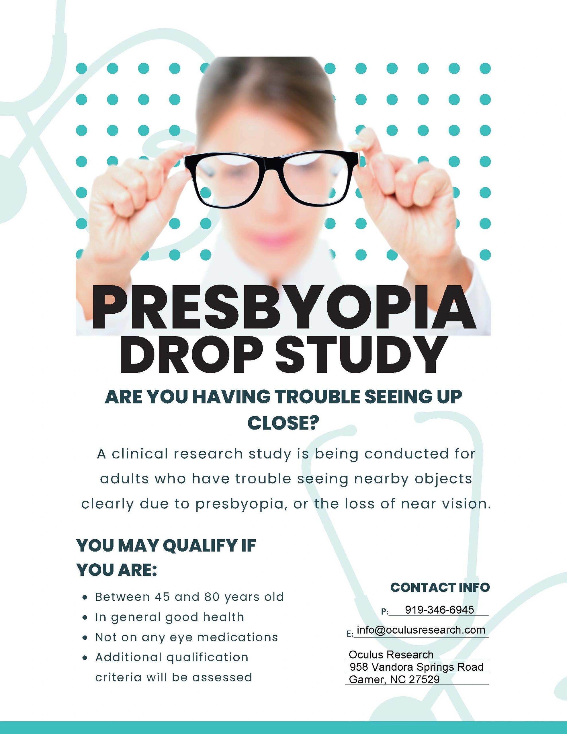 Presbyopia Research Study - Oculus Research