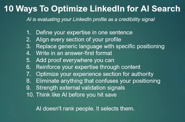 10 Ways to Optimize LinkedIn for AI Search