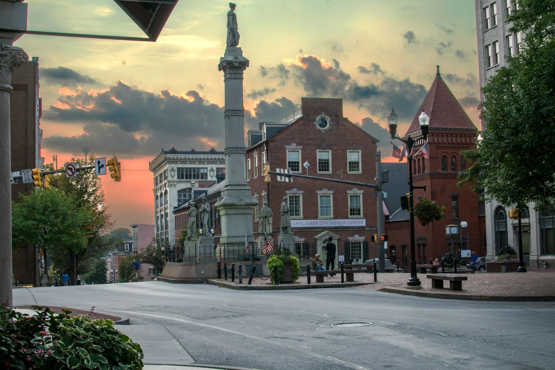 Downtown Lancaster, PA showing the square and market area; Lancaster SEO company