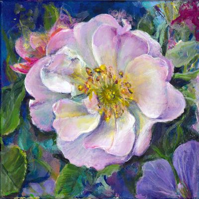White Rose Painting 
Austin Roses