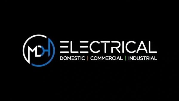 Logo for MDH Electrical services.
