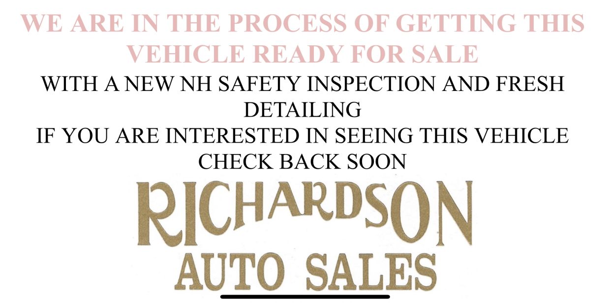 Announcement about a vehicle being prepared for sale at Richardson Auto Sales.
