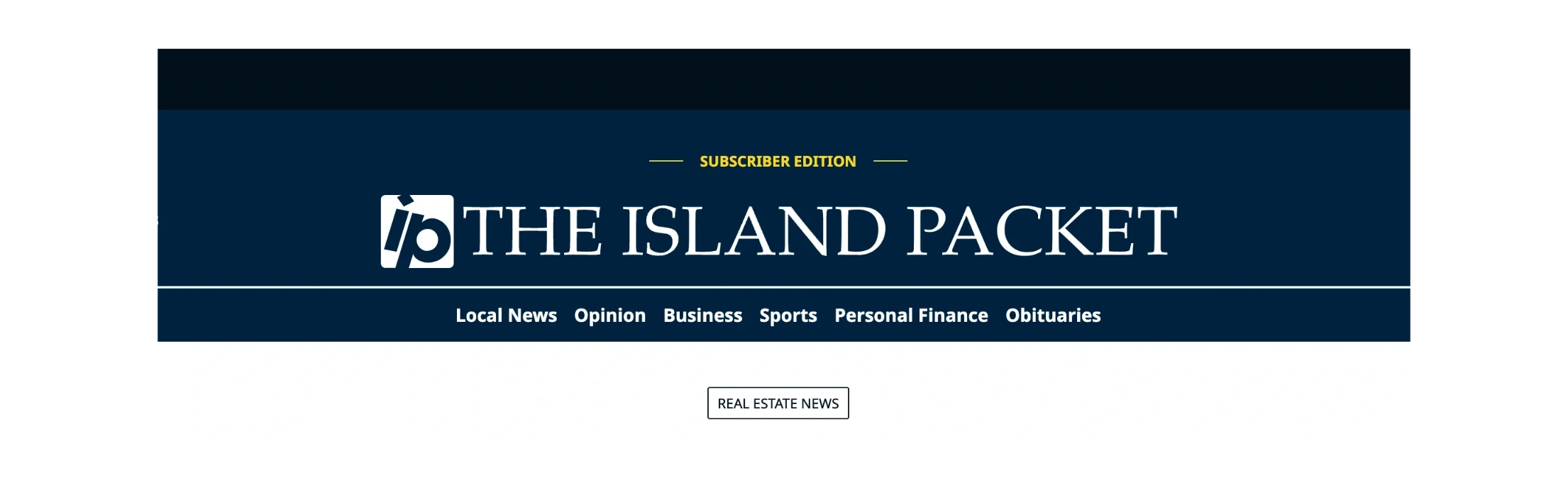 Masthead and logo of The Island Packet