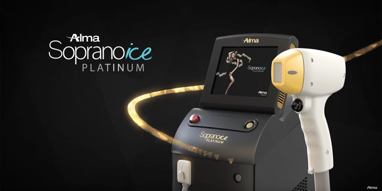 Alma Soprano ICE Platinum laser hair removal device.