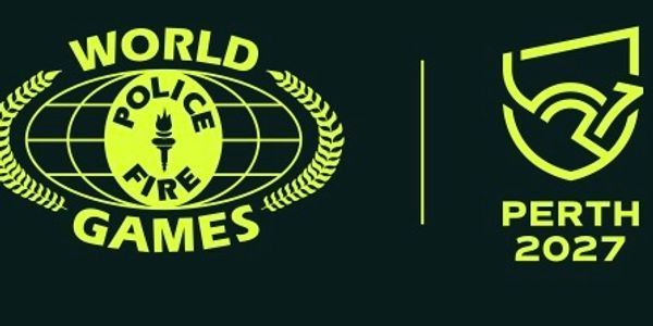 Logo for World Police and Fire Games Perth 2027 event.