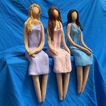 Sculpture of women from clay ceramics class in Orange County, CA, ceramics classes near me