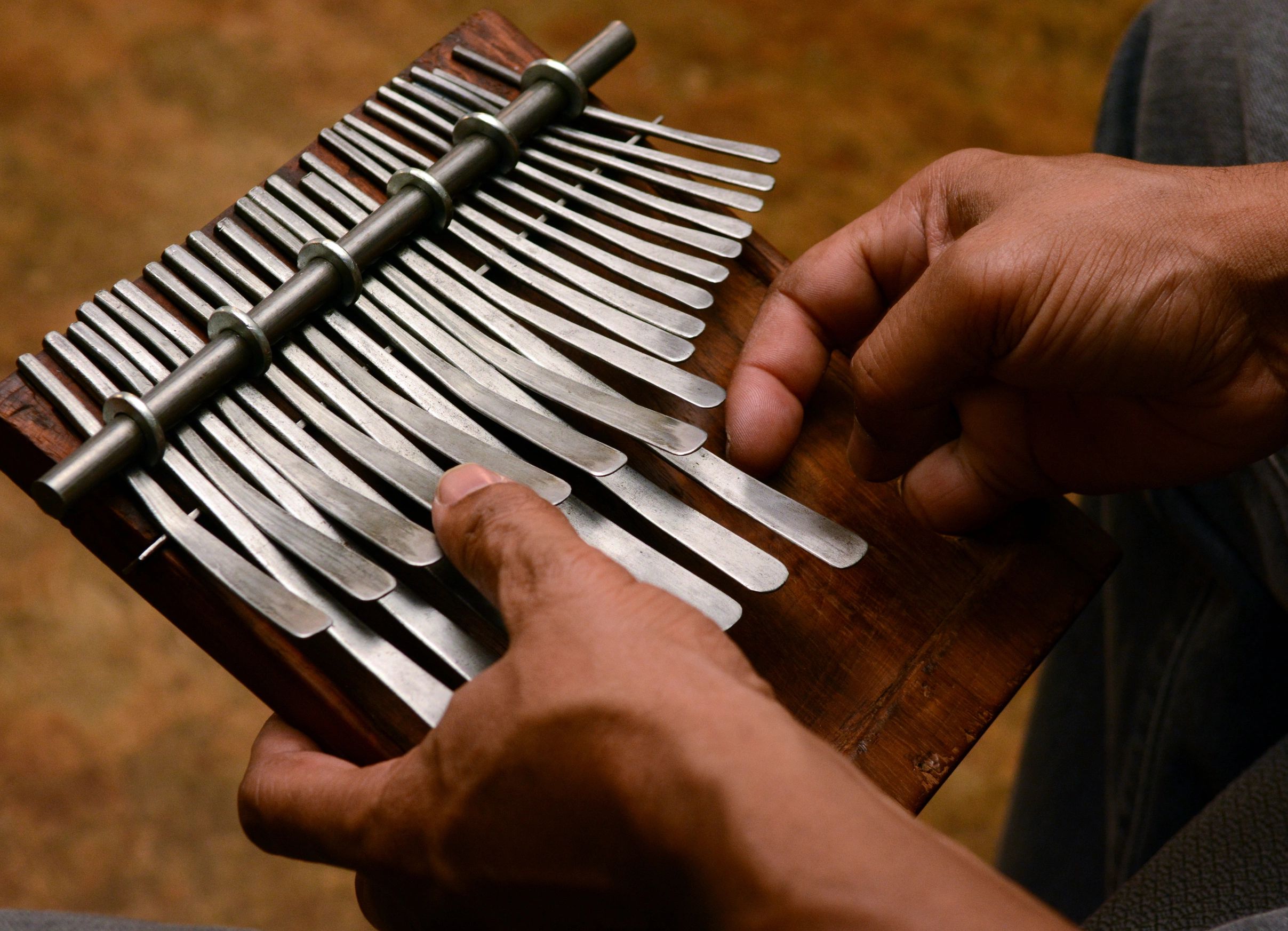 CARLOS PRIDE PLAYING MBIRA
