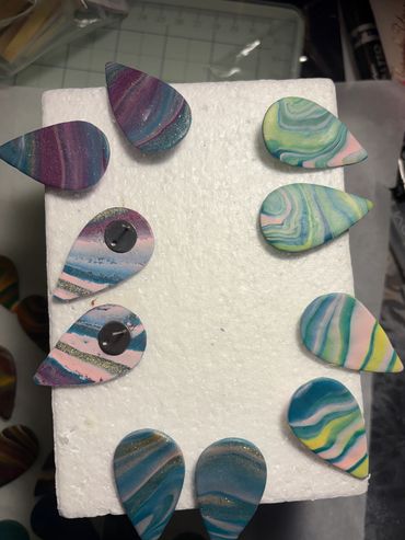 Polymer clay earring making
