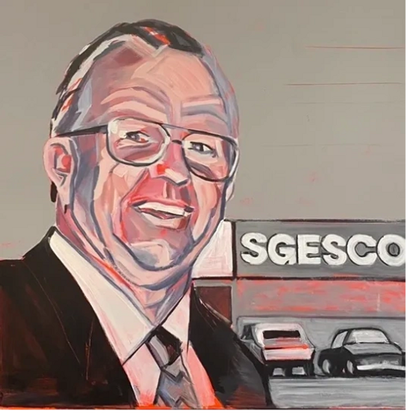 SGESCO - 1.01 x 1.01m acrylic on framed canvas