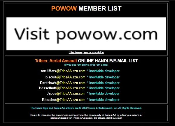 Tribes Aerial Assault powow.com