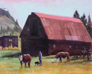 copes barn stirton road kimberley wycliffe bc oil painting art work original grant smith studio