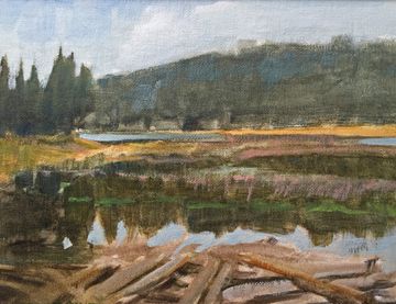 stoney ake hahas lake taa taa creek bc original artwork oil painting grant smith studio artist kimbe