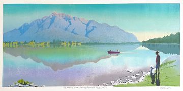 grant smith studio paintings art work stencil print peckhams lake norvbury provincial park  bc